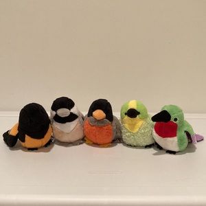 Lot of Webkinz Birds- Oriole, Chickadee, Robin, Budgie, and Hummingbird no codes